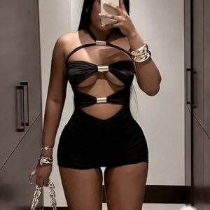 Gold Studded Romper