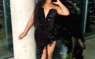 Sequin Swan Dress